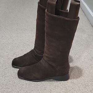 MARKON brown leather suede slouch calf high boots.  Size is 6.5 M.